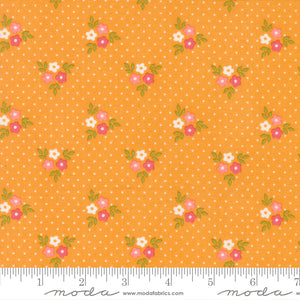 Strawberry Lemonade Bouquet Dots Apricot Yardage for Moda - 37672 16 - PRICE PER 1/2 YARD