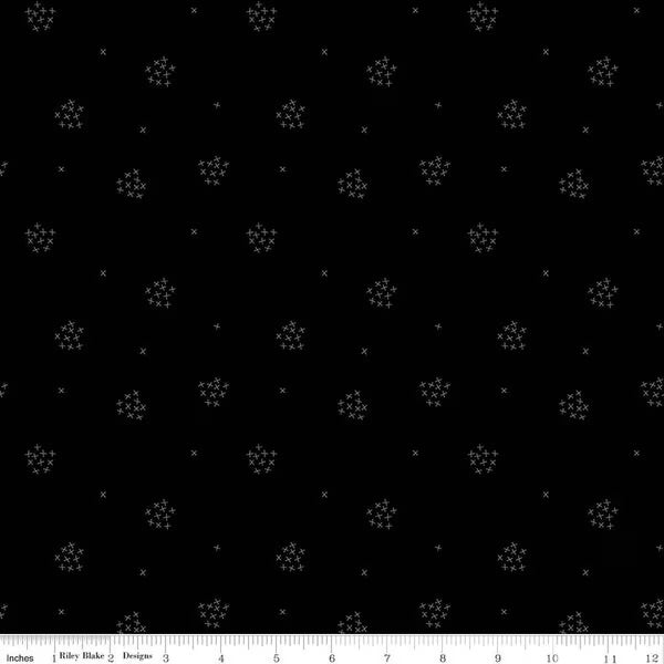 Blackout X’s Yardage by The RBD Designers for RBD C16245 Black- PRICE PER 1/2 YARD