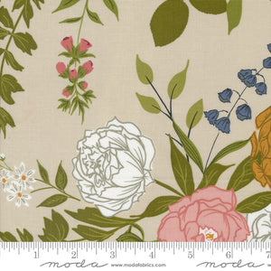 Enchantment Grand Gesture Florals Stone Yardage for Moda - 43170 12 - PRICE PER 1/2 YARD