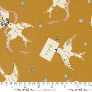 Enchantment Winged Messenger Caramel Yardage for Moda - 43171 15 - PRICE PER 1/2 YARD