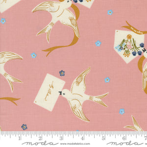 Enchantment Winged Messenger Blush Yardage for Moda - 43171 16 - PRICE PER 1/2 YARD