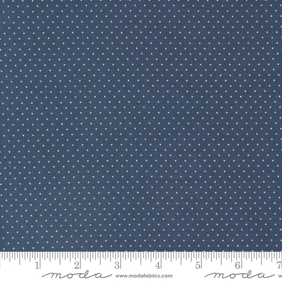 Enchantment Swiss Dots Indigo Yardage for Moda - 43176 17 - PRICE PER 1/2 YARD