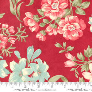 Collections Etchings Bold Blossoms Red Yardage for Moda - 44330 13 - PRICE PER 1/2 YARD