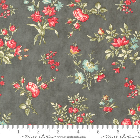 Collections Etchings Grateful Garden Charcoal Yardage for Moda - 44331 15 - PRICE PER 1/2 YARD