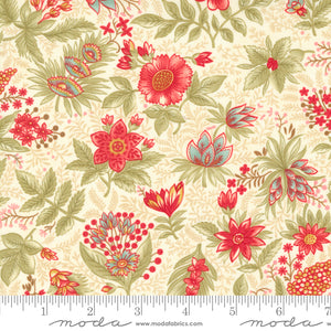 Collections Etchings Joyful Jacobean Parchment Yardage for Moda - 44332 11 - PRICE PER 1/2 YARD