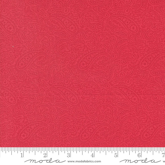 Collections Etchings Patient Paisley Red Yardage for Moda - 44334 13 - PRICE PER 1/2 YARD