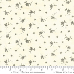 Collections Etchings Brave Butterfly Parchment Charcoal Yardage for Moda - 44338 11 - PRICE PER 1/2 YARD