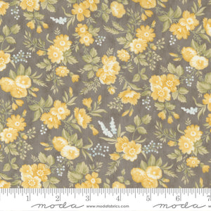 Honeybloom Sweet Blossoms Charcoal Yardage for Moda - 44342 15 - PRICE PER 1/2 YARD