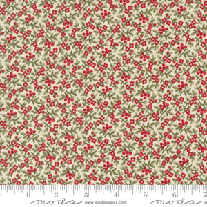 A Christmas Carol Bountiful Berries Snowflake Ydg for Moda - 44359 11 - PRICE PER 1/2 YARD