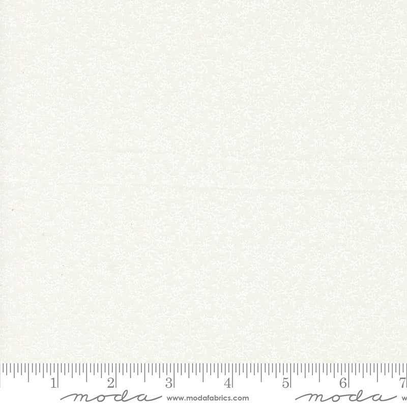 3 Sisters Favorite Vintage Linens Poetic Vines Cream Ydg for Moda - 44363 11 - PRICE PER 1/2 YARD