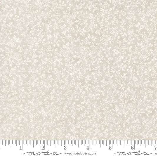 3 Sisters Favorite Vintage Linens Poetic Vines Silver Ydg for Moda - 44363 14 - PRICE PER 1/2 YARD