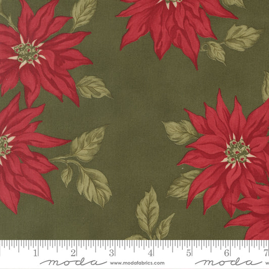 Candlelight Christmas Holly Yardage for Moda - 44420 15 - PRICE PER 1/2 YARD