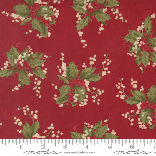 Candlelight Christmas Crimson Yardage for Moda - 44421 13 - PRICE PER 1/2 YARD