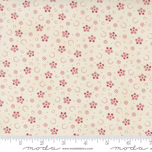 Candlelight Christmas Cream Yardage for Moda - 44426 11 - PRICE PER 1/2 Yard