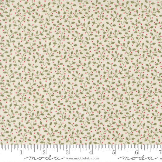 Candlelight Christmas Cream Yardage for Moda - 44427 11 - PRICE PER 1/2 Yard