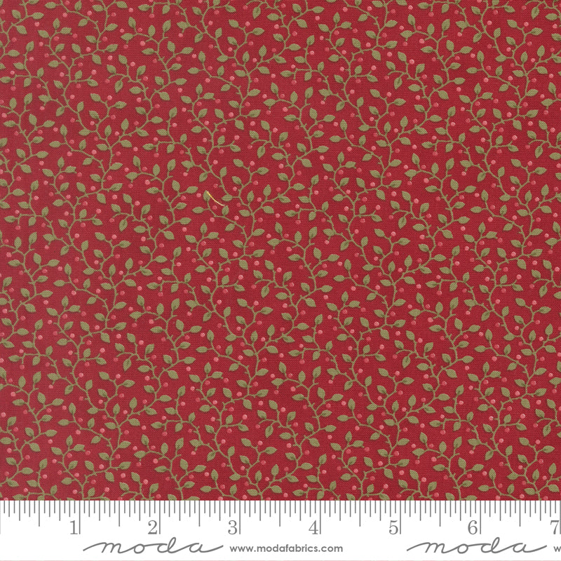 Candlelight Christmas Crimson Yardage for Moda - 44427 13 - PRICE PER 1/2 Yard