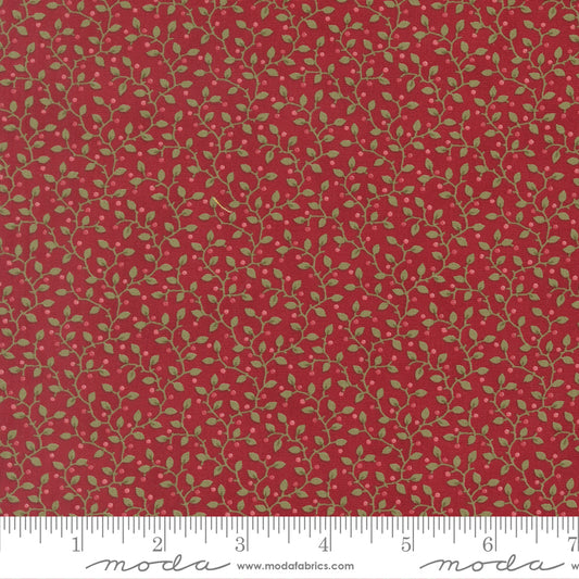 Candlelight Christmas Crimson Yardage for Moda - 44427 13 - PRICE PER 1/2 Yard