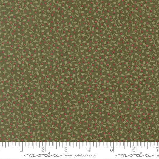Candlelight Christmas Holly Yardage for Moda - 44427 15 - PRICE PER 1/2 Yard