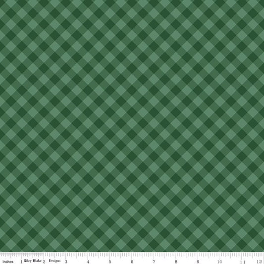 Christmas Time Plaid Forest Yardage by Dani Mogstad for RBD-C17824-FOREST - PRICE PER 1/2 YARD