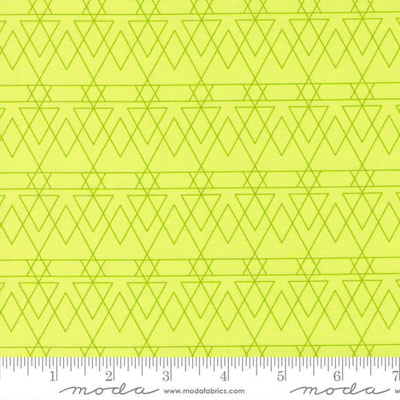 Rainbow Sherbet Triangles Key Lime Yardage by Moda -45023 28 - PRICE PER 1/2 YARD