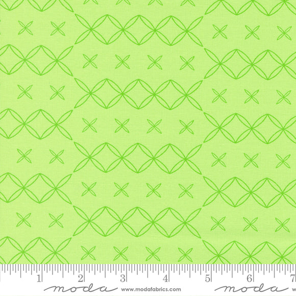 Rainbow Sherbet Blooming Arc Xs Green Apple Yardage by Moda -45025 27- PRICE PER 1/2 YARD