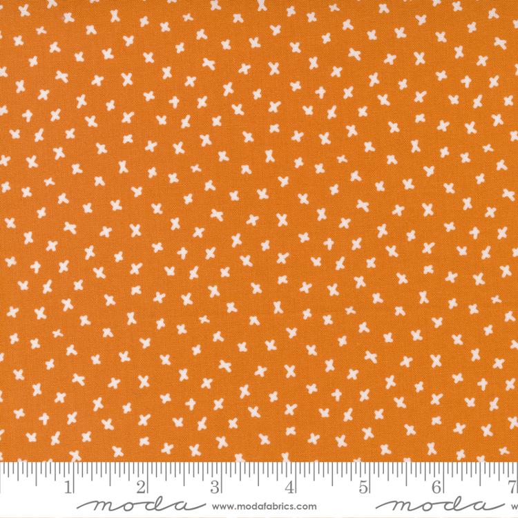 Creativity Glows X Marks the Spot Orange Yardage for Moda - 47534 13  - PRICE PER 1/2 YARD
