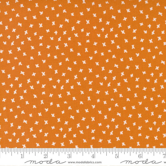 Creativity Glows X Marks the Spot Orange Yardage for Moda - 47534 13  - PRICE PER 1/2 YARD
