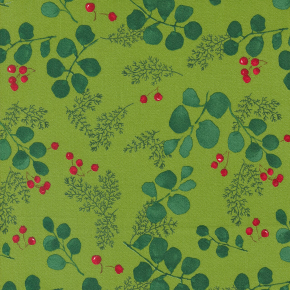 Winterly Greenery and Berries Grass Yardage for Moda - 48764 13 - PRICE PER 1/2 YARD