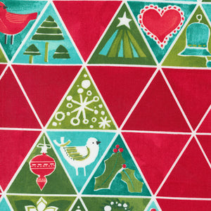 Winterly Mosaic Christmas Tree Crimson Yardage for Moda - 48765 15 - PRICE PER 1/2 YARD