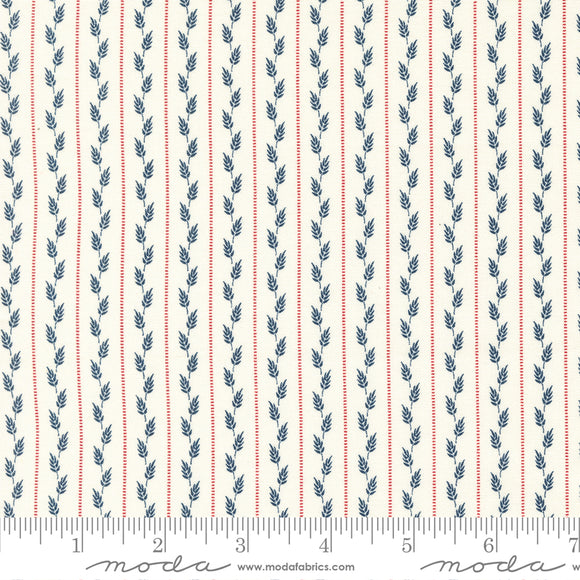 American Gatherings II Wheat Stripes Dove Yardage for Moda 49241 11 - PRICE PER 1/2 YARD
