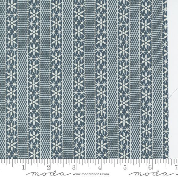 Snowman Gatherings IV Crystal Stripe Lake Yardage for Moda 49252 13 - PRICE PER 1/2 YARD