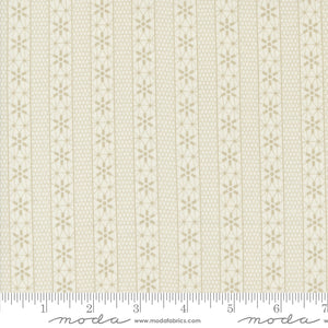 Snowman Gatherings IV Crystal Stripe Snow Taupe Yardage for Moda 49252 15 - PRICE PER 1/2 YARD