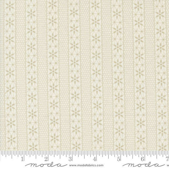 Snowman Gatherings IV Crystal Stripe Snow Taupe Yardage for Moda 49252 15 - PRICE PER 1/2 YARD