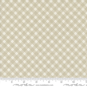 Snowman Gatherings IV Window Pane Plaids Snow Taupe Yardage for Moda 49254 18 - PRICE PER 1/2 YARD