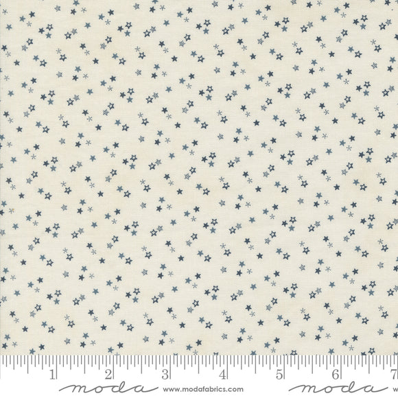 Snowman Gatherings IV Snowy White Stars Snow Yardage for Moda 49256 11 - PRICE PER 1/2 YARD