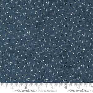 Snowman Gatherings IV Snowy White Stars Night Sky Yardage for Moda 49256 14 - PRICE PER 1/2 YARD