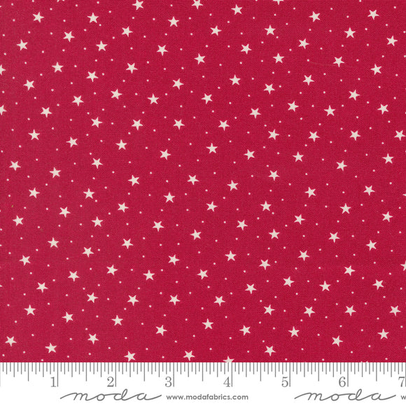 Dear Santa Snowy Stars Crimson Yardage for Moda 49260 12 - PRICE PER 1/2 YARD