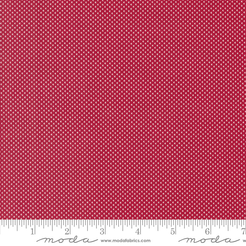 Dear Santa Mini Snowball Dots Crimson Yardage for Moda 49262 12 - PRICE PER 1/2 YARD