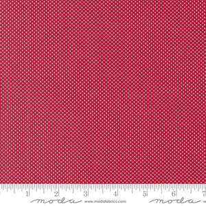 Dear Santa Mini Snowball Dots Crimson Yardage for Moda 49262 12 - PRICE PER 1/2 YARD