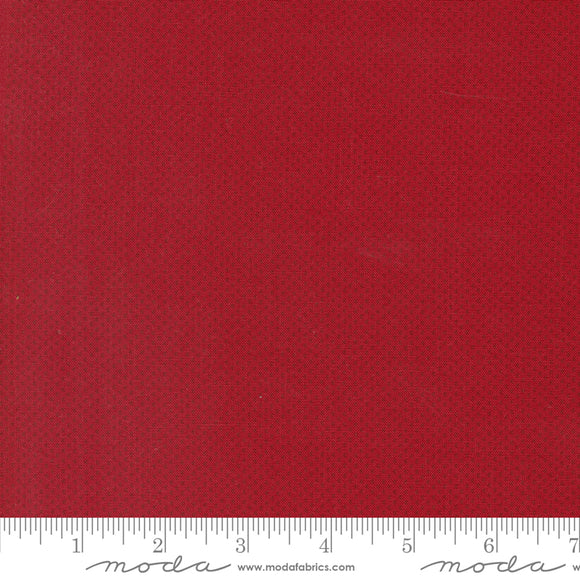 Dear Santa Mini Snowball Dots Tonal Crimson Yardage for Moda 49262 13 - PRICE PER 1/2 YARD