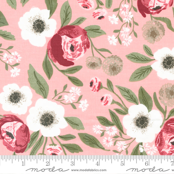 Lovestruck Gardensweet Roses Blush Yardage for Moda - 5190 12  - PRICE PER 1/2 YARD