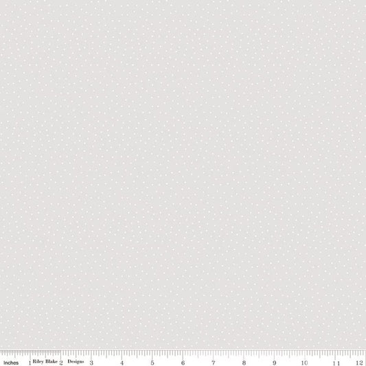 Elegant Essentials Scatter Dot White Pearl for Riley Blake -CPL851-WHITE - PRICE PER 1/2 YARD