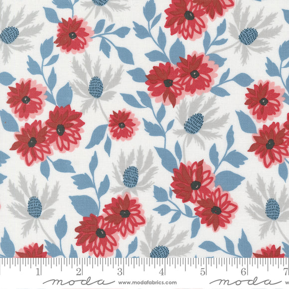 Old Glory Liberty Bouquet Florals CloudYardage for Moda - 5200 11 - PRICE PER 1/2 YARD