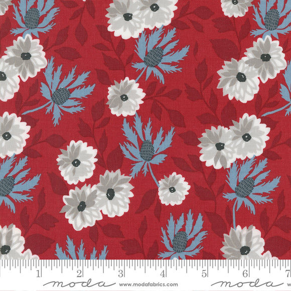 Old Glory Liberty Bouquet Florals Red Yardage for Moda - 5200 15 - PRICE PER 1/2 YARD