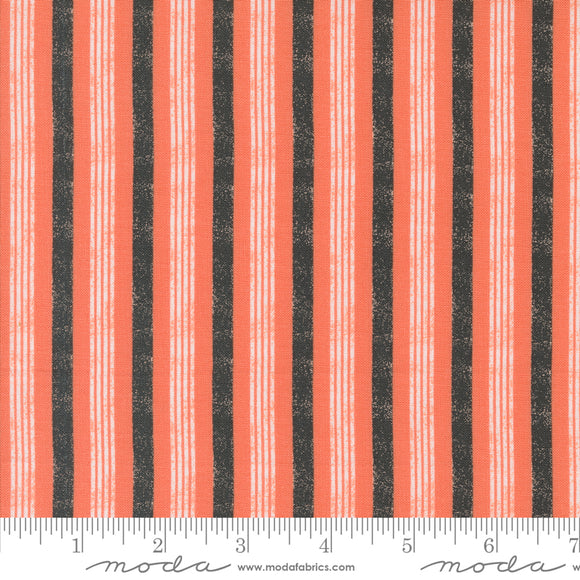 Hey Boo Bougie Stripes Soft Pumpkin Yardage for Moda - 5214 12  - PRICE PER 1/2 YARD