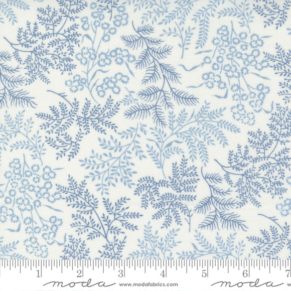 Nantucket Summer Cream Blue Yardage for Moda - 55261 34 - PRICE PER 1/2 YARD