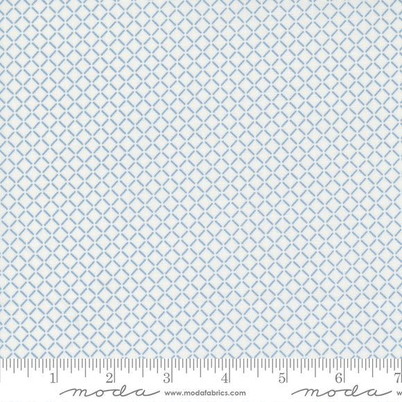 Nantucket Summer Cream Blue Yardage for Moda - 55265 24 - PRICE PER 1/2 YARD