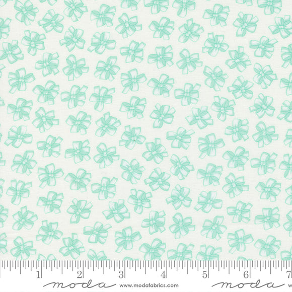 Lighthearted Ribbon Novelty Bows Cream Yardage by for Moda - 55293 11 - PRICE PER 1/2 YARD
