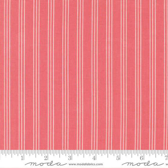 Lighthearted Stripe Pink Yardage by for Moda - 55296 15 - PRICE PER 1/2 YARD