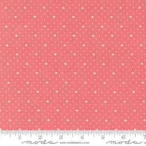 Lighthearted Heart Dots Pink Ydg by for Moda - 55298 15 - PRICE PER 1/2 YARD